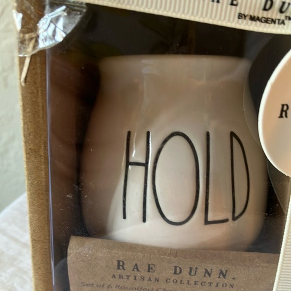 Rae Dunn: set of 6 rounded cheese holder & picks- wear on box - Picture 15 of 16